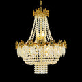 24X30 Inch Classical French Empire Brass and Crystal Chandelier-铜灯-Jecanoli