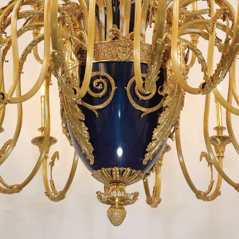 71X98 Inch Rococo Style Big French Empire Copper Chandelier for Foyer-大吊灯-Jecanoli