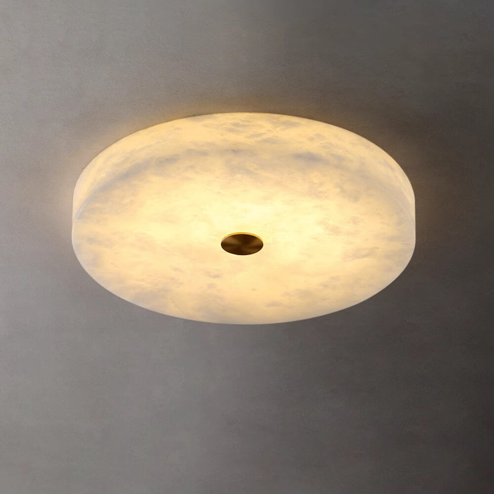 16/20/24 Inch Round Small Modern Flush Mounted Alabaster Lighting-现代灯-Jecanoli