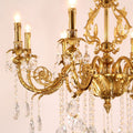 35X33 Inch 8 Lights Small Traditional Brass and Crystal Chandelier for Master Bedroom-铜灯-Jecanoli