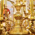 69X89 Inch 57 Lights Oversized Baroque Style Antique Copper Chandelier-大吊灯-Jecanoli