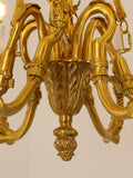 27X23 Inch 6 Lights Small Copper Chandelier Lighting for Bedroom European Living Room Chandelier-铜灯-Jecanoli
