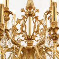 47X41 Inch 18 Lights Two-tier Big Brass and Crystal Chandelier Gold Chandelier for Extrance-铜灯-Jecanoli