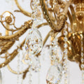 47X41 Inch 18 Lights Two-tier Big Brass and Crystal Chandelier Gold Chandelier for Extrance-铜灯-Jecanoli