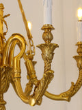 27X23 Inch 6 Lights Small Copper Chandelier Lighting for Bedroom European Living Room Chandelier-铜灯-Jecanoli