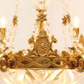 31X27 Inch 9 Lights Retro Style French Empire Chandelier Brass Chandelier for Study Room-铜灯-Jecanoli