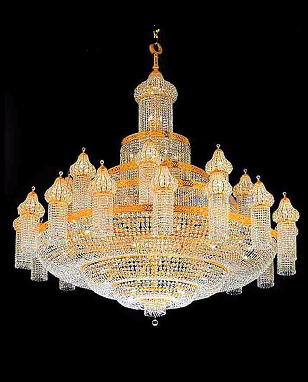 K9 Crystal Lighting Large Mosque Chandeliers 96"W 104"H-大吊灯-Jecanoli