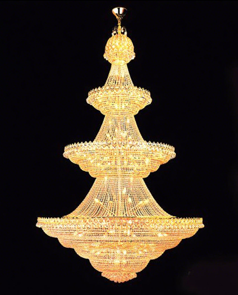 Big Crystal Lighting Foyer Chandelier 71"W 110"H-大吊灯-Jecanoli