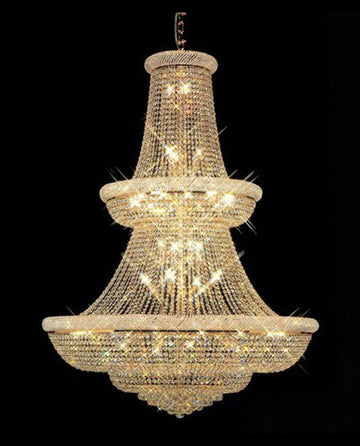 Big Foyer Chandelier Lighting in Gold 47"W 63"H-大吊灯-Jecanoli