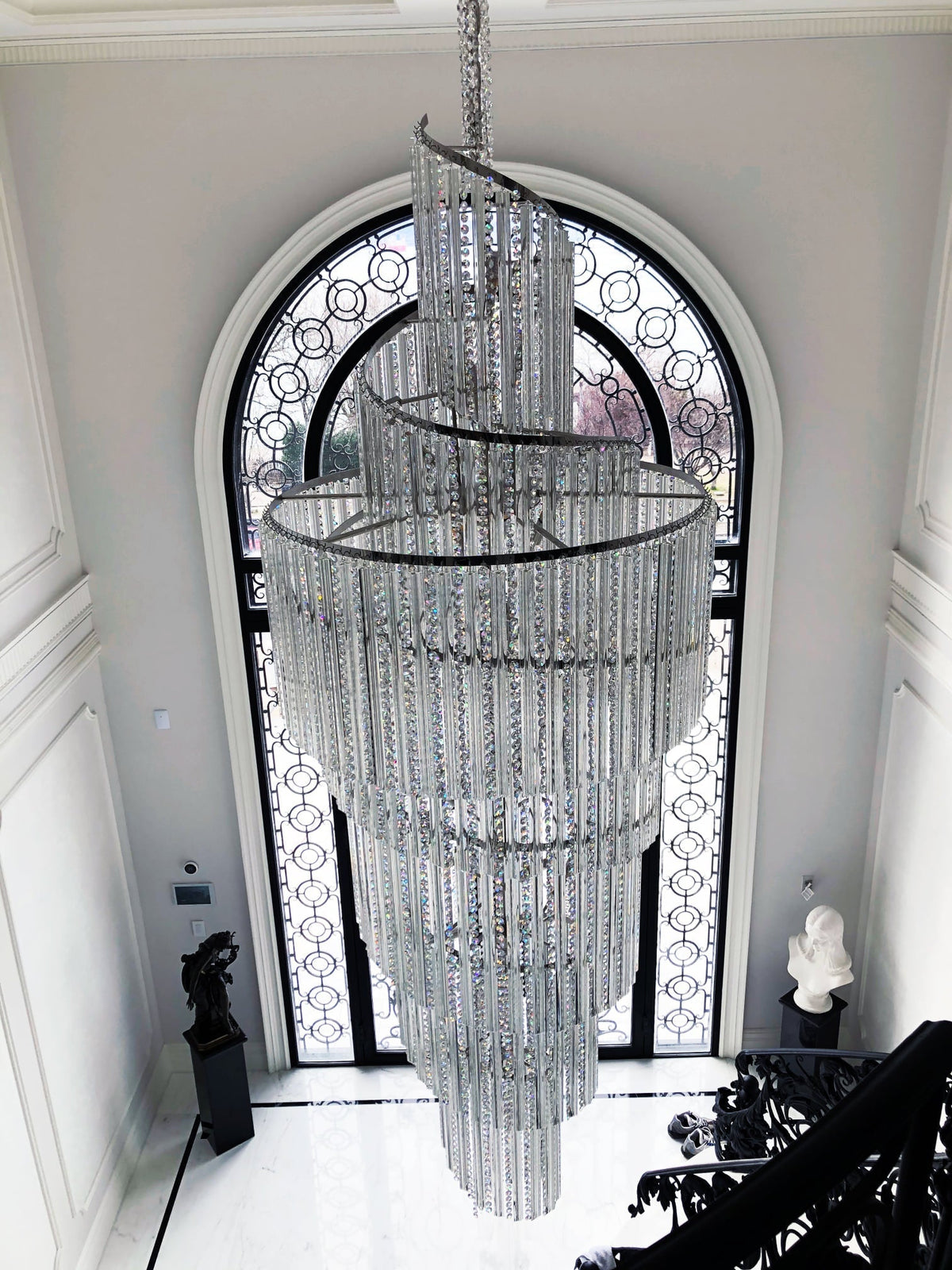Luxury Spiral Crystal Chandelier for High-ceiling/Foyer/Staircase-Chandeliers-Jecanoli