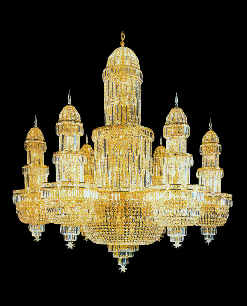 Custom Crystal Chandelier Mosque Chandelier 79"W 83"H-大吊灯-Jecanoli