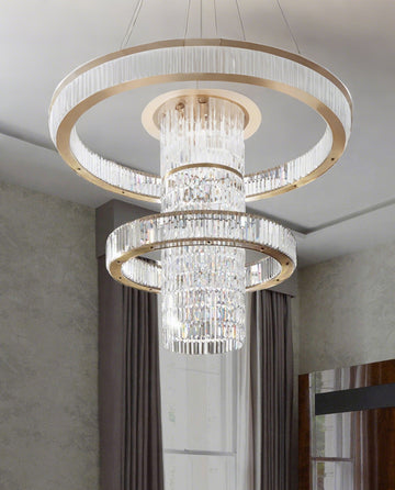 Large Modern Crystal Chandelier for Great Living Room 55"W 67"H-大吊灯-Jecanoli