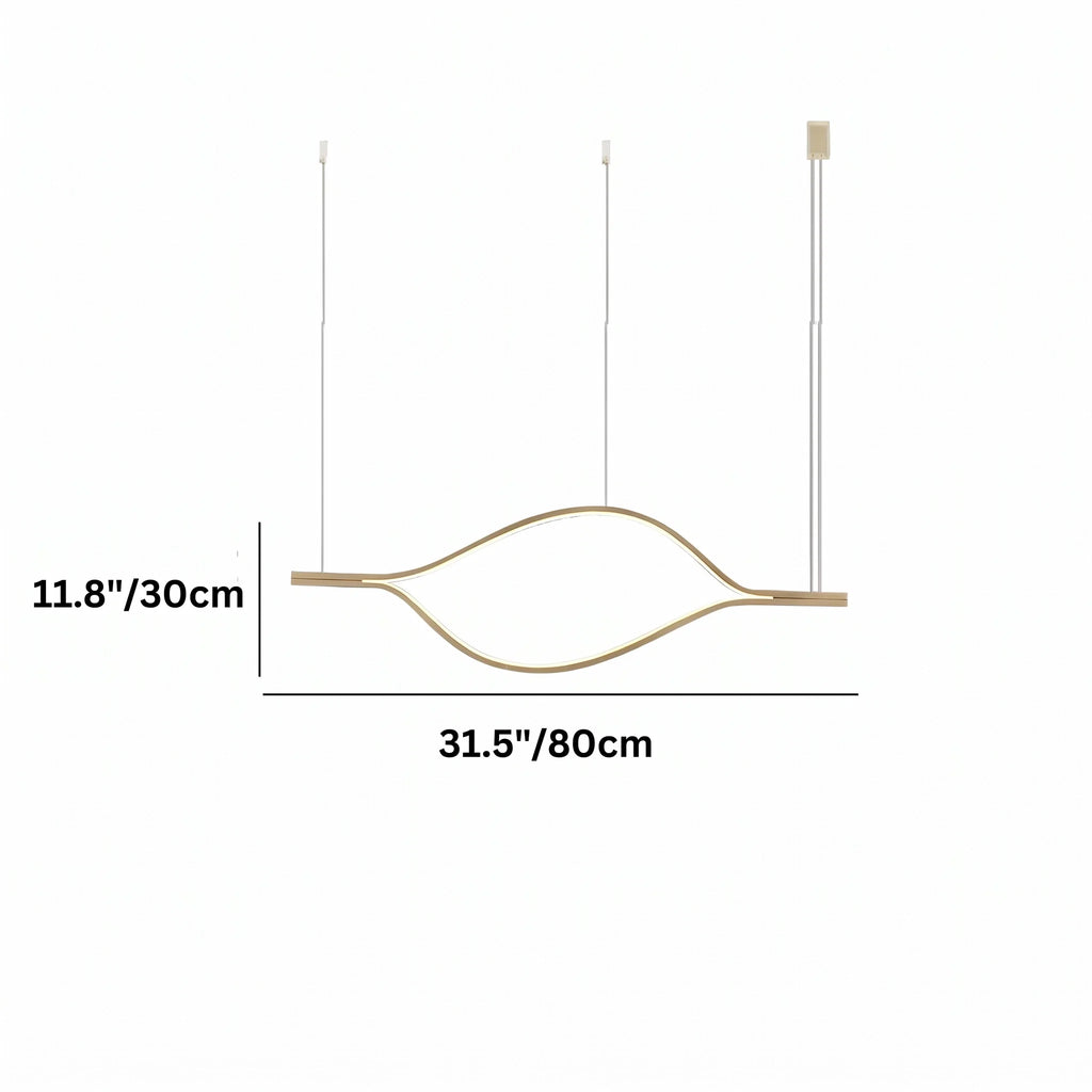 Modern Simple Aluminum Waving Chandelier