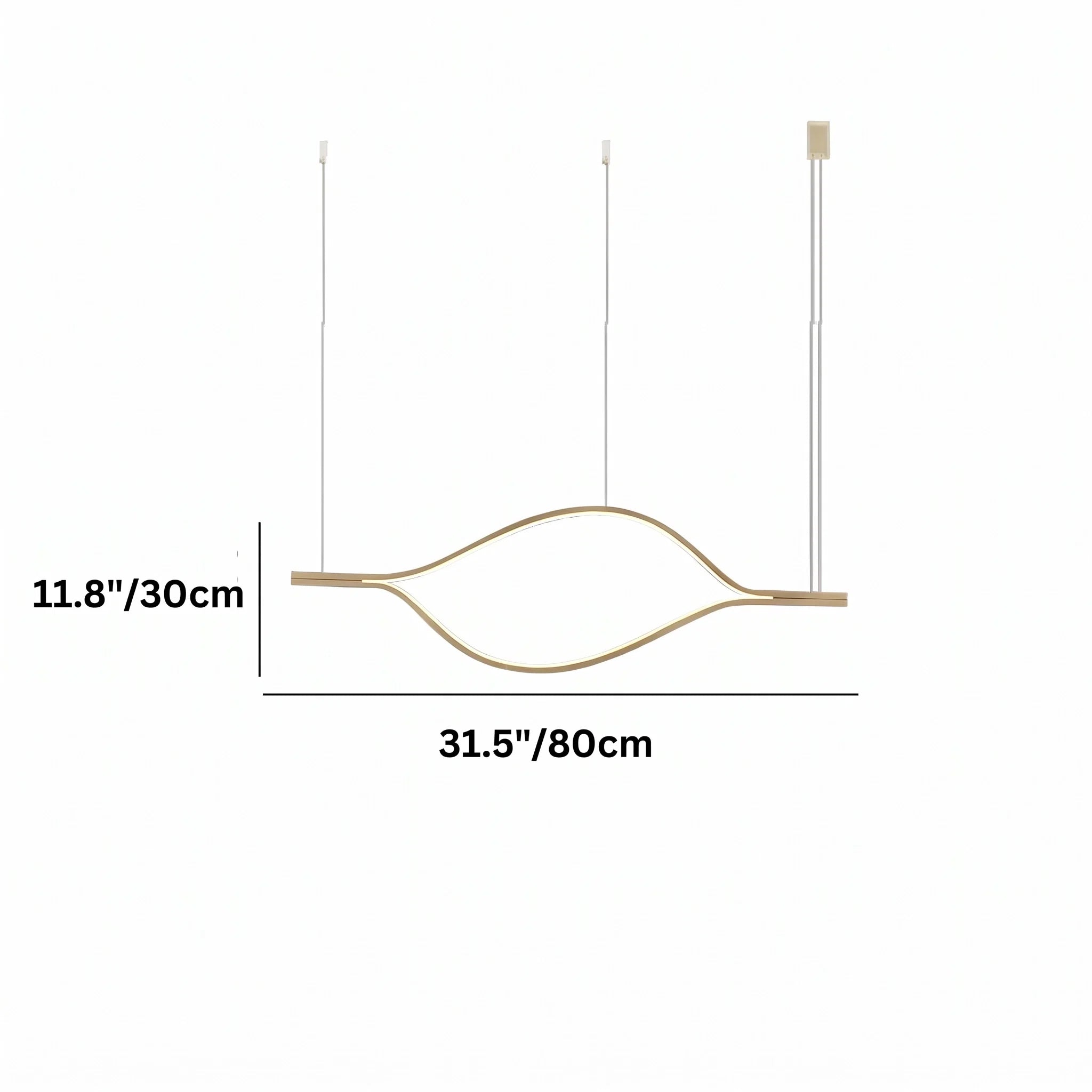 Modern Simple Aluminum Waving Chandelier