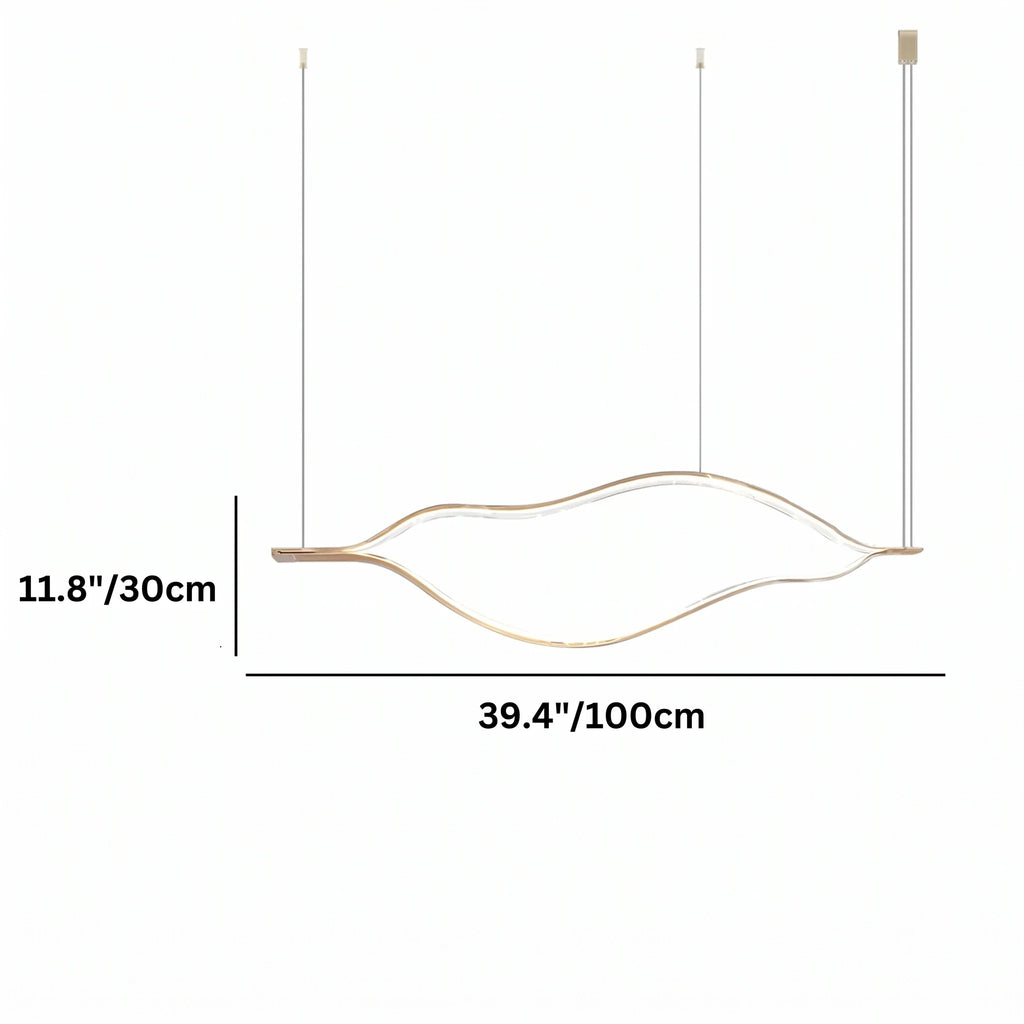 Modern Simple Aluminum Waving Chandelier