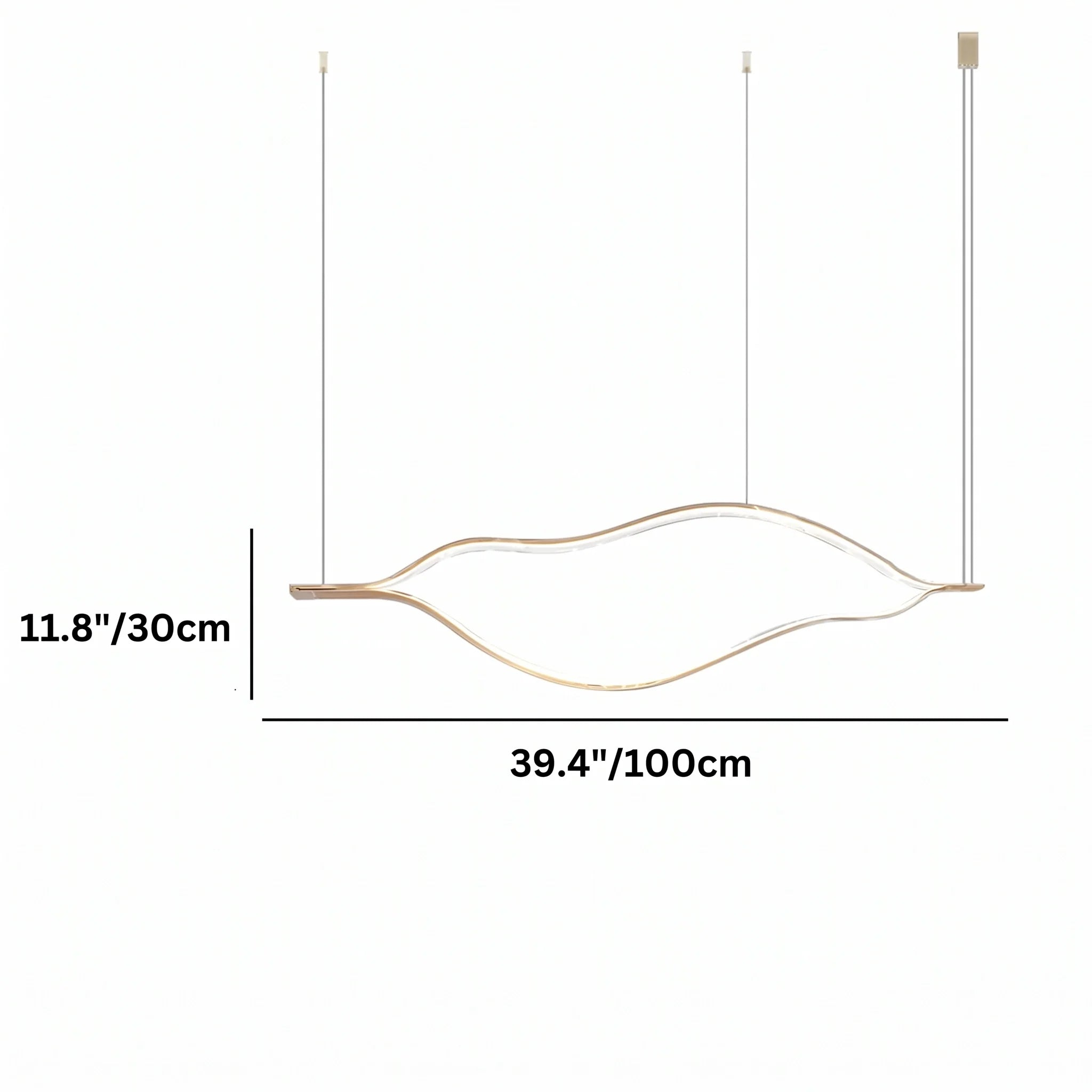Modern Simple Aluminum Waving Chandelier
