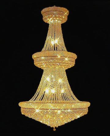 European classic crystal chandeliers for the hotel lobby 47"W 79"H-大吊灯-Jecanoli
