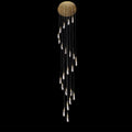 24 Rock Crystal Long-eggplants Modern Chandelier 138 Inch Long Staircase Chandelier