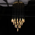 22X47 Inch 32 Rock Crystal Long-eggplants Pendant Modern LED Chandelier-现代灯-Jecanoli