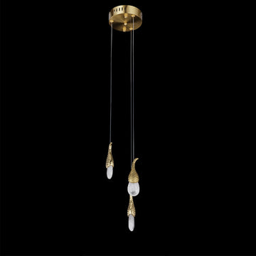 3 Rock Crystal Short-eggplants Modern LED Pendant Light-现代灯-Jecanoli