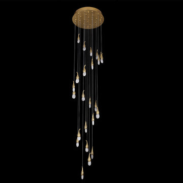 24 Rock Crystal Short-eggplants Modern Chandelier 138 Inch Long Staircase LED Chandelier-现代灯-Jecanoli