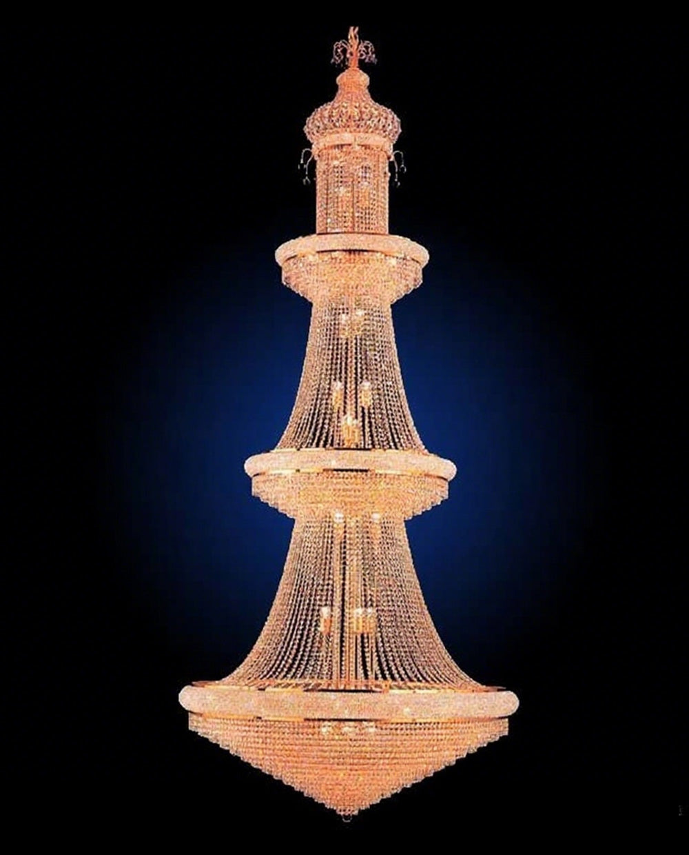 European classic large crystal empire chandelier for the hotel 51"W 118"H-大吊灯-Jecanoli