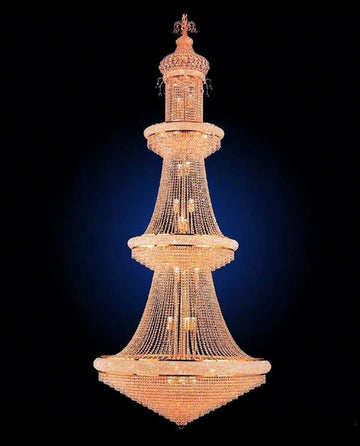 European classic large crystal empire chandelier for the hotel 51"W 118"H-大吊灯-Jecanoli