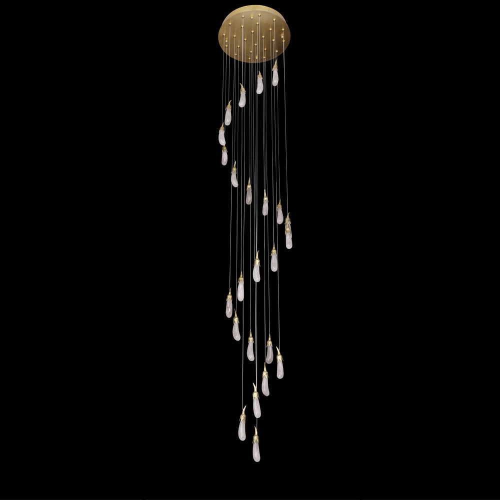 24 Rock Crystal Long-eggplants Modern Chandelier 138 Inch Long Staircase Chandelier-现代灯-Jecanoli