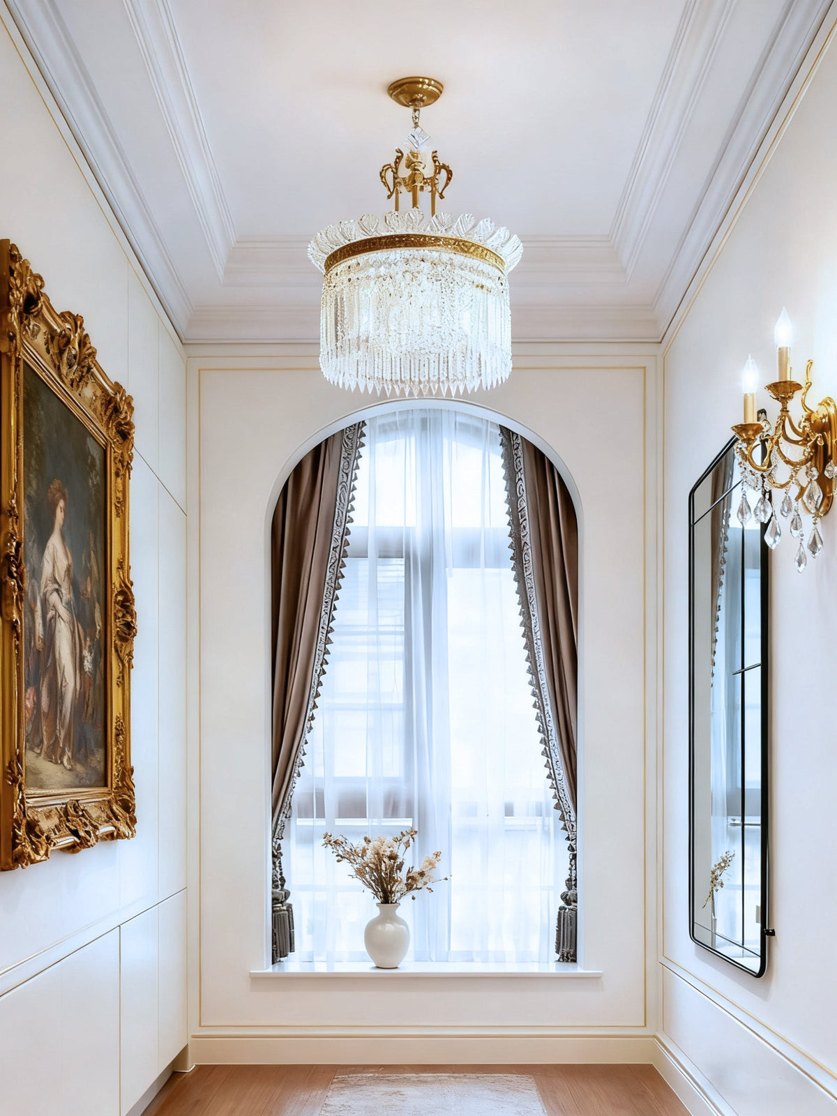 16-28 Inch Multiple Size Baccarat Inspired Copper and Crystal Chandelier Lighting-铜灯-Jecanoli