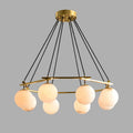 Alabaster Modern Round Ball Chandelier-chandeliers for dining room,chandeliers for stairways,chandeliers for foyer,chandeliers for bedrooms,chandeliers for kitchen,chandeliers for living room-Jecanoli