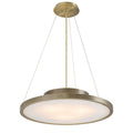Modern Alabaster Chandelier, Brass