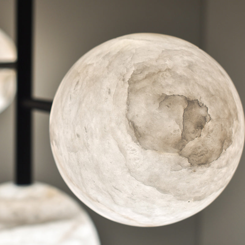 Lola Modern Artistic Alabaster Pendant Light, Unique Chandelier Designs