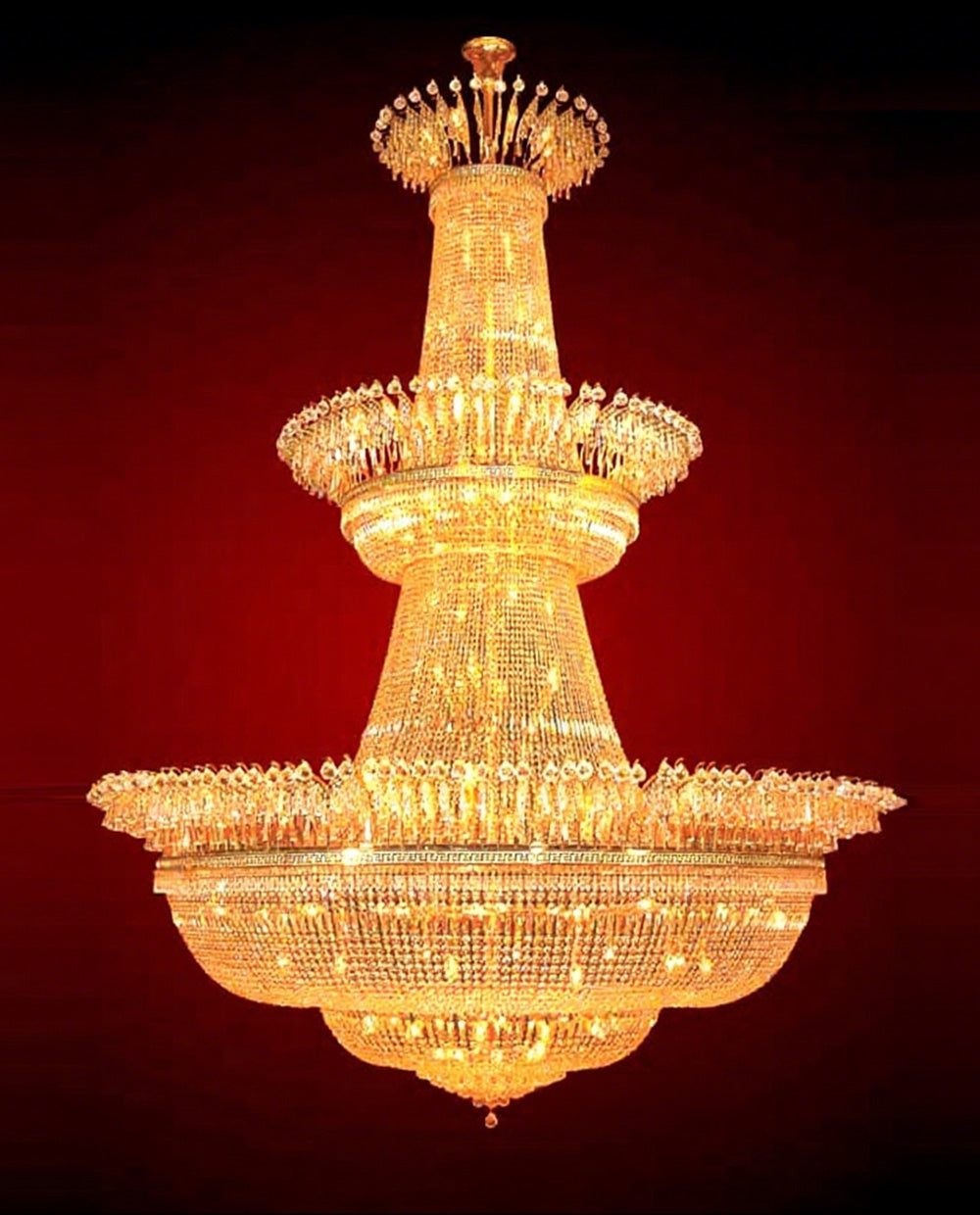 Extra Large Foyer Crystal Chandelier Lighting 98"W 134"H-大吊灯-Jecanoli