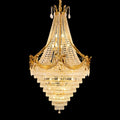 45X71 Inch Big Luxury Brass and Crystal Chandelier Lighting for High Ceiling Entrance-大吊灯-Jecanoli
