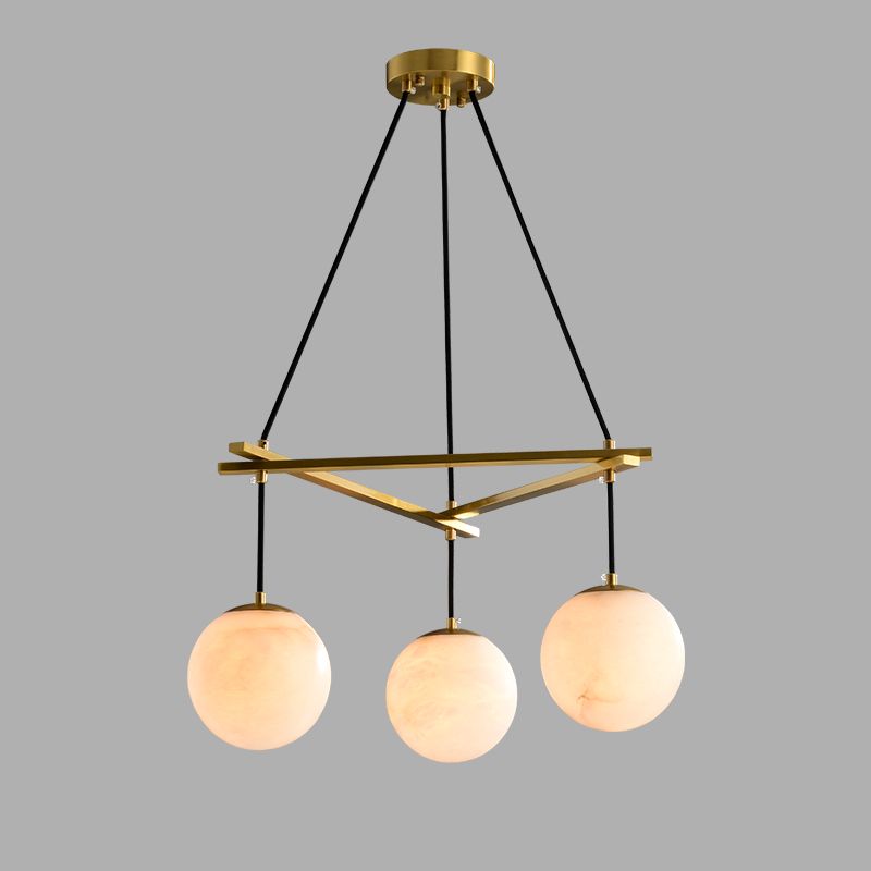 Alabaster Modern Round Ball Chandelier-chandeliers for dining room,chandeliers for stairways,chandeliers for foyer,chandeliers for bedrooms,chandeliers for kitchen,chandeliers for living room-Jecanoli
