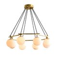 Alabaster Modern Round Ball Chandelier-chandeliers for dining room,chandeliers for stairways,chandeliers for foyer,chandeliers for bedrooms,chandeliers for kitchen,chandeliers for living room-Jecanoli