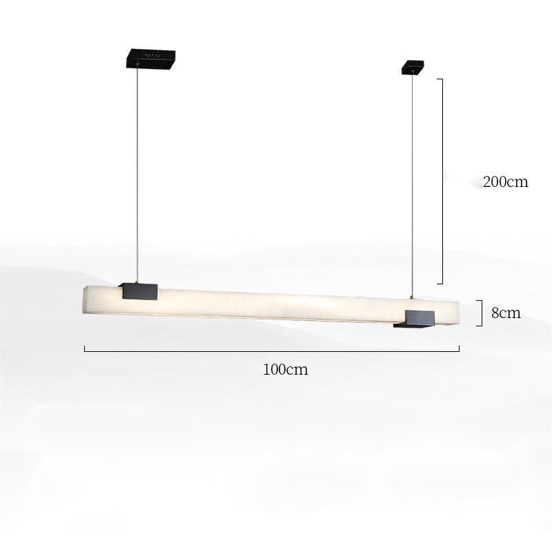 Alabaster Square Pillar Dining Chandelier-Pendant for living room,Pendant for kitchen,Pendant for bathrooms,Pendant for bedrooms,Pendant for foyer,Pendant for stairways,Pendant for dining room-Jecanoli