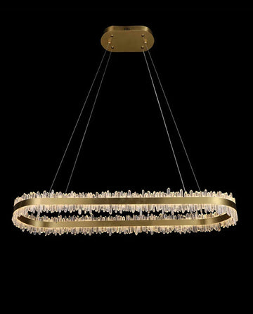 47 Inch Linear Chandelier Modern Quartz Crystal Chandelier for Dining Room-现代灯-Jecanoli