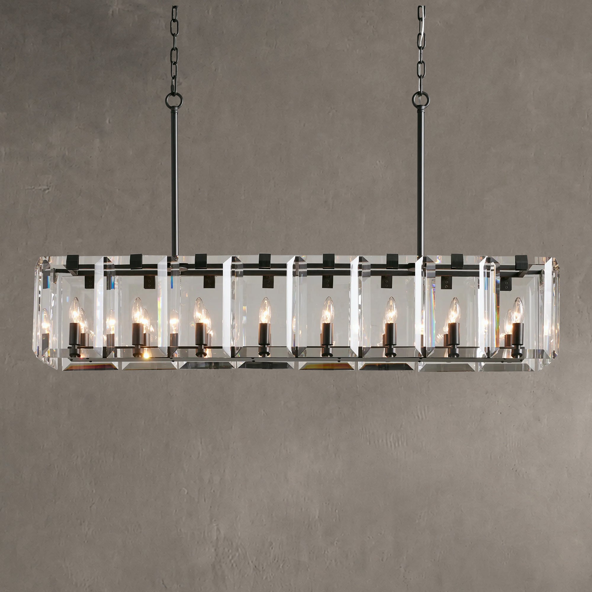 Amaya Rectangular Chandelier 12/16 Light