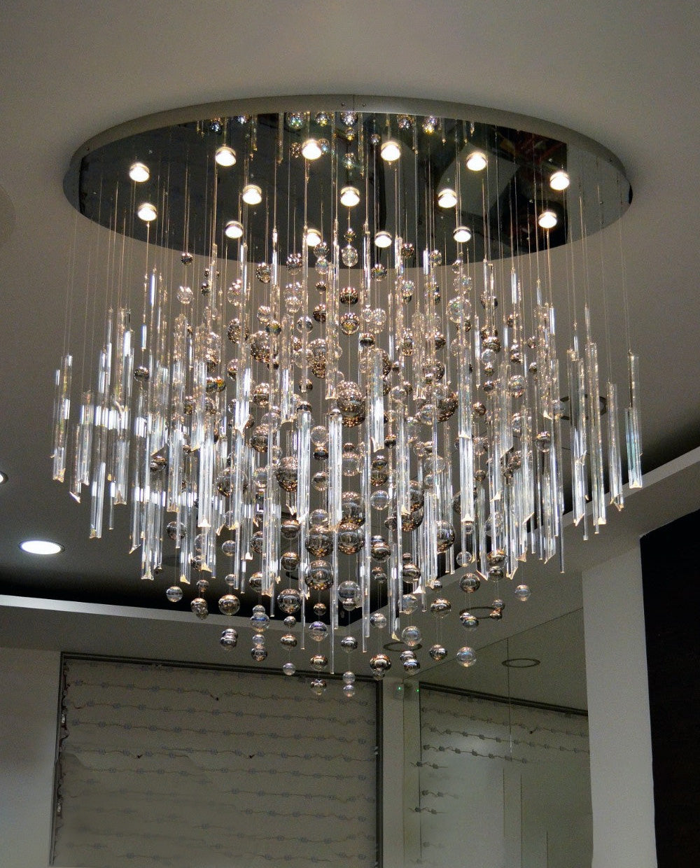 59'' Oval Chandelier for Dining Room Big Modern Glass Bubble Chandelier-大吊灯-Jecanoli
