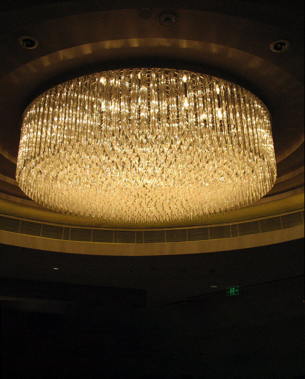 60 Inch Round Big Modern Flush Mounted Chandelier Light for Low Ceiling Rooms-大吊灯-Jecanoli