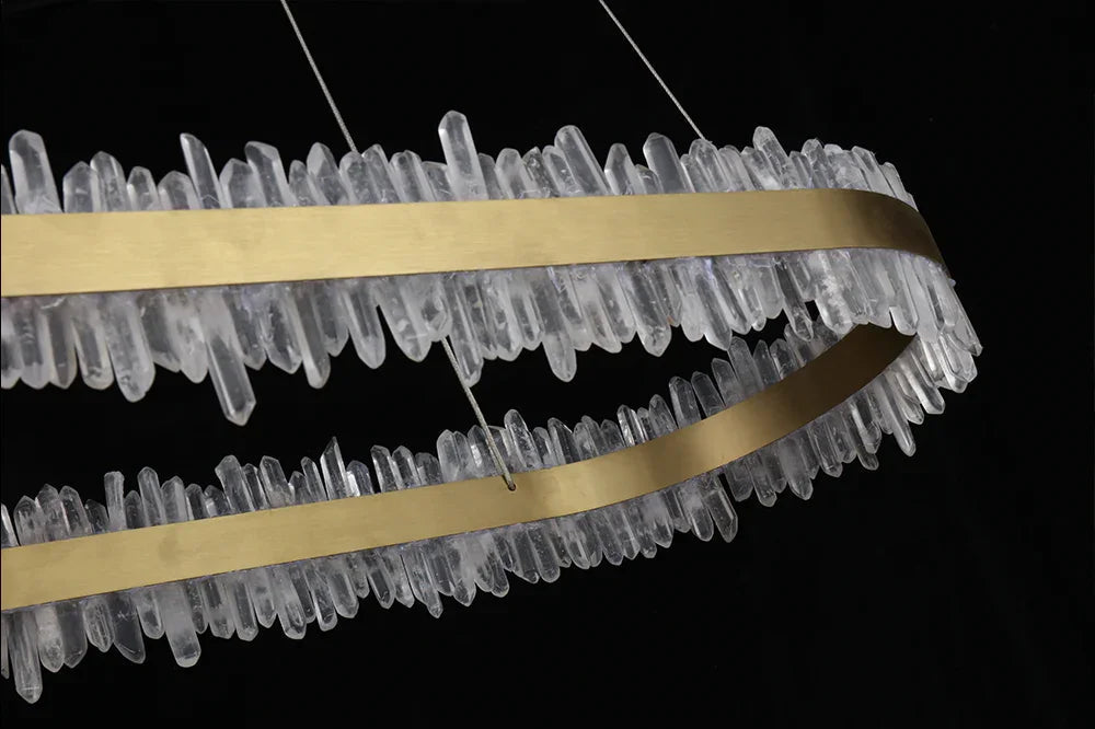 47 Inch Linear Chandelier Modern Quartz Crystal Chandelier for Dining Room-现代灯-Jecanoli