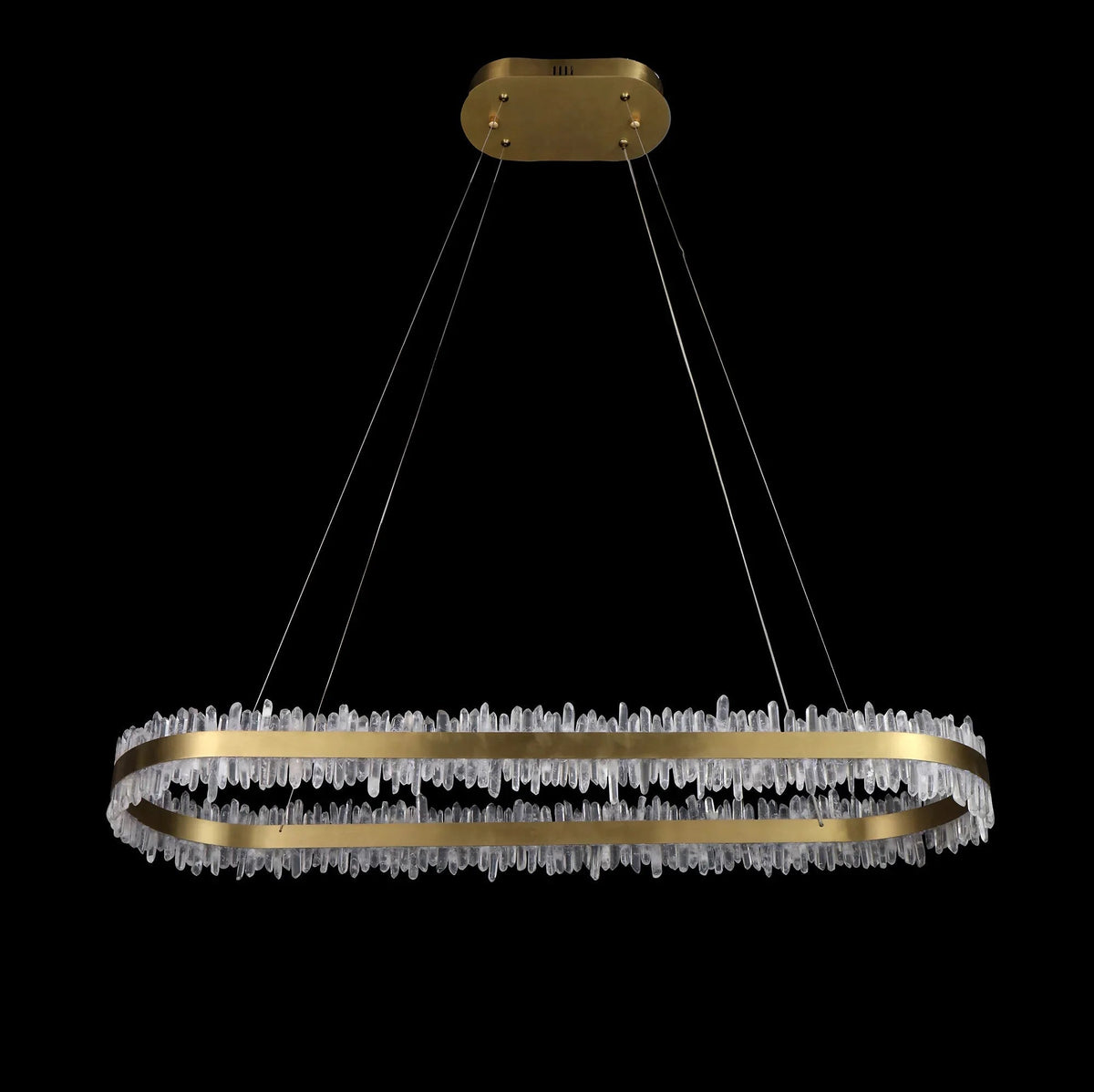47 Inch Linear Chandelier Modern Quartz Crystal Chandelier for Dining Room-现代灯-Jecanoli