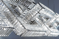 Jewel Seven Crystal Chain Links Rectangle Chandelier 16