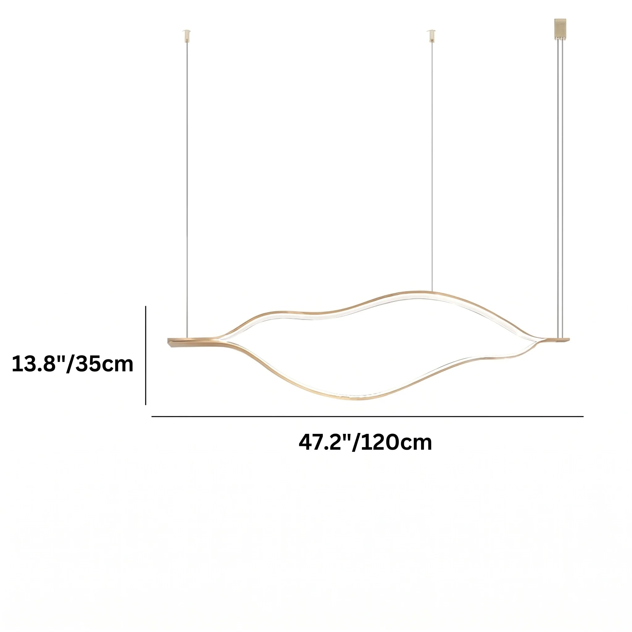 Modern Simple Aluminum Waving Chandelier