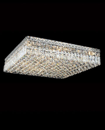 24'' Square Flush Mounted Chandelier K9 Crystal Ceiling Light-吸顶灯-Jecanoli
