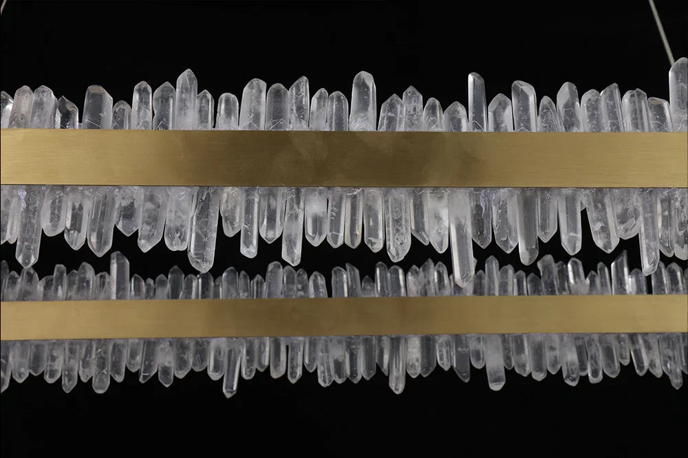 47 Inch Linear Chandelier Modern Quartz Crystal Chandelier for Dining Room-现代灯-Jecanoli