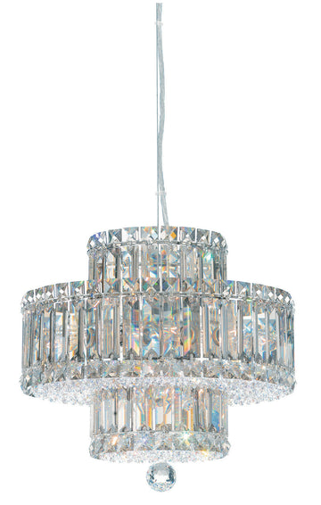 Plaza Nine Light Pendant Polished Stainless Steel-Jecanoli