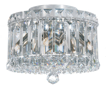 Plaza Four Light Flush Mount Polished Stainless Steel-Jecanoli
