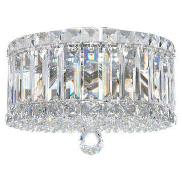 Plaza Four Light Flush Mount Polished Stainless Steel-Jecanoli